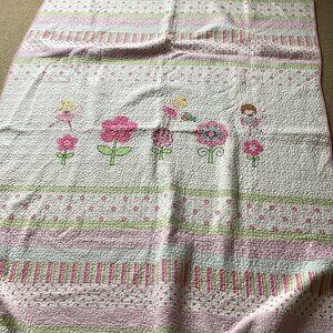 Cynthia Rowley Girls Twin Pink Quilt Reversable Quilted Bedding Comforter